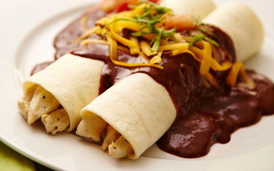 Chicken Enchiladas with Mole Sauce