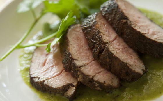 Cocoa Nibs Crusted Pork Tenderloin