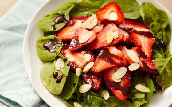 Strawberry Salad with Chocolate Vinaigrette