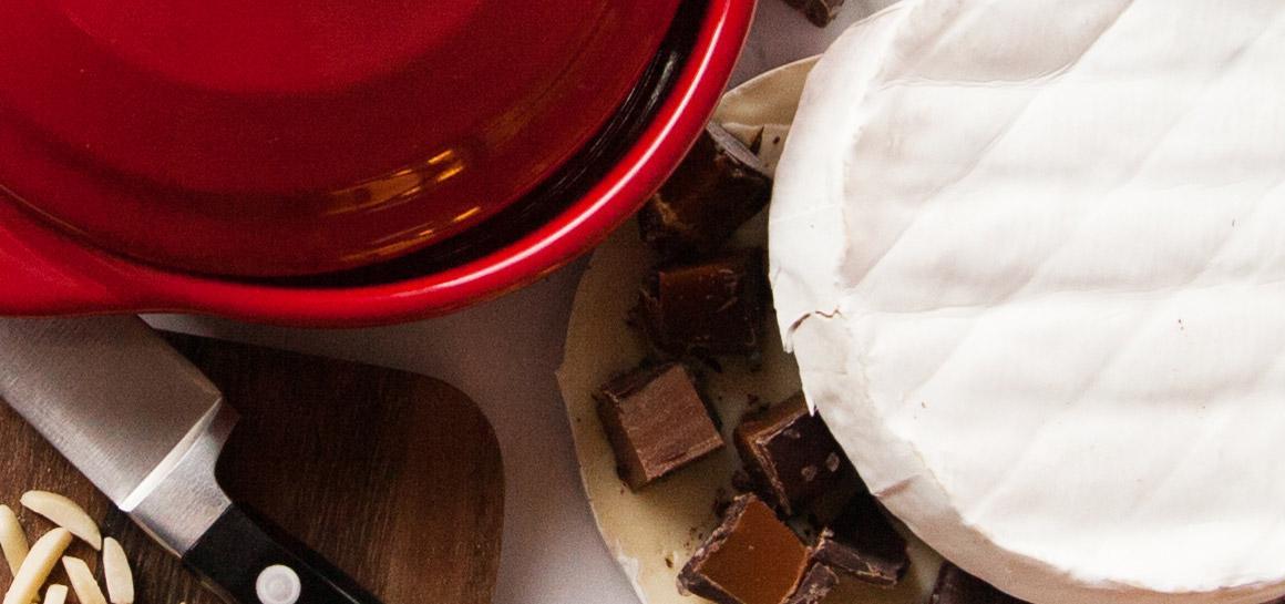 Baked Brie with Himalayan Pink Salt Caramels