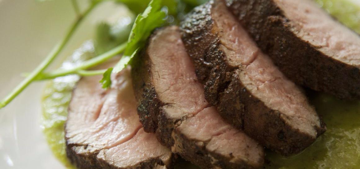 Cocoa Nibs Crusted Pork Tenderloin