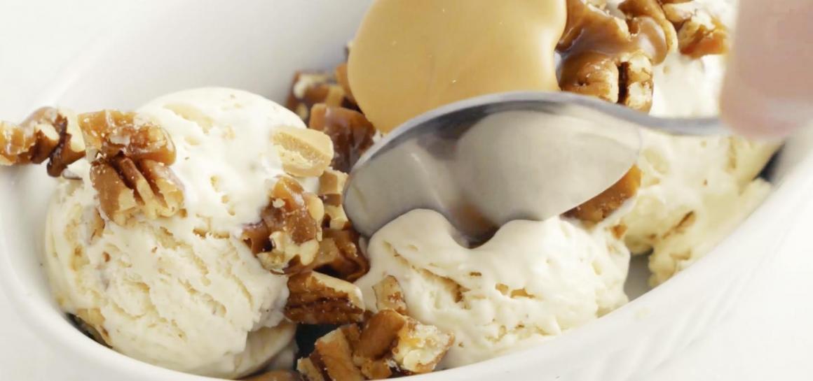 Maple Bourbon Pecan Ice Cream Recipe