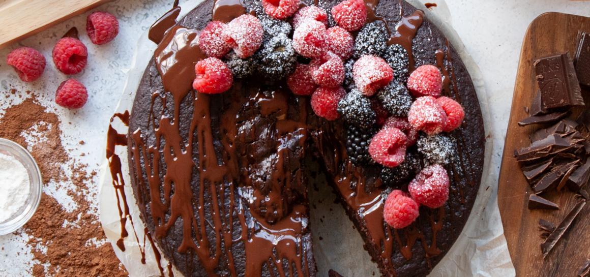 Vegan Chocolate Ganache Swirl Cake
