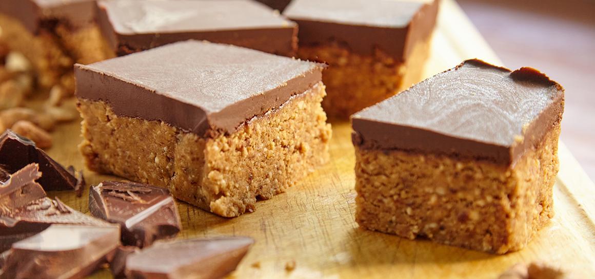 Rachel's No-Bake Vegan Mylk Chocolate PB&O Squares