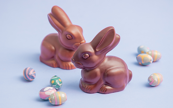 girl-holding-chocolate-bunnies