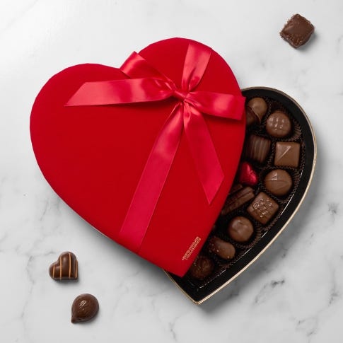 Milk Chocolate Heart Gift Box, 28 pc