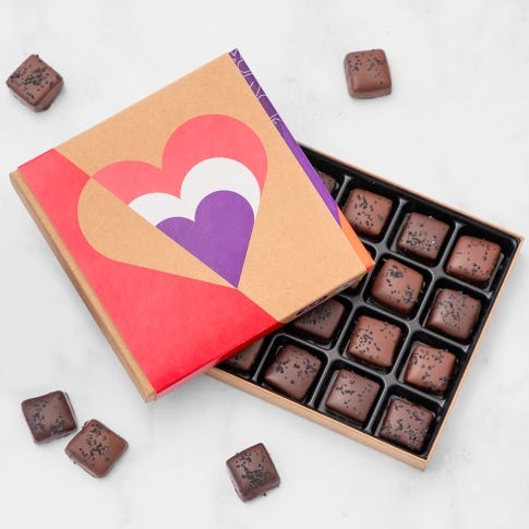 Vegan Hawaiian Black Salt Caramels, 16 pc