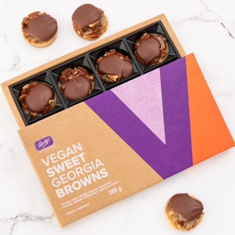 Vegan Mylk Chocolate Sweet Georgia Browns, 8 pc