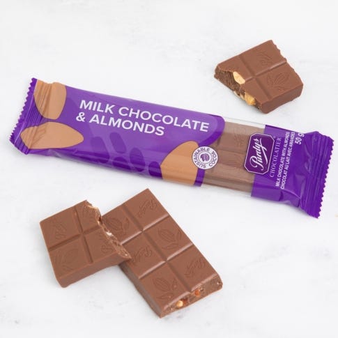 Milk Chocolate & Almond Bar, 50 g