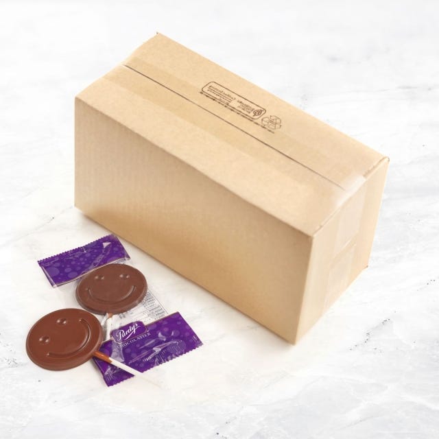 Milk Chocolate Smiley Lolly, box of 50
