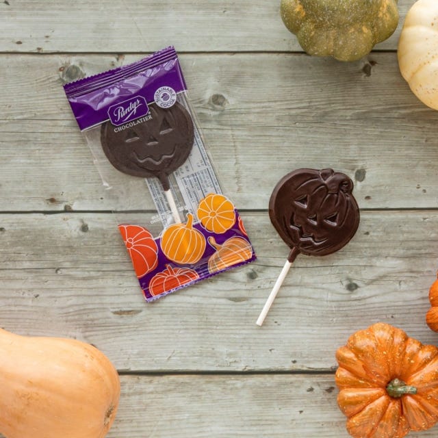 Dark Chocolate Pumpkin Lolly