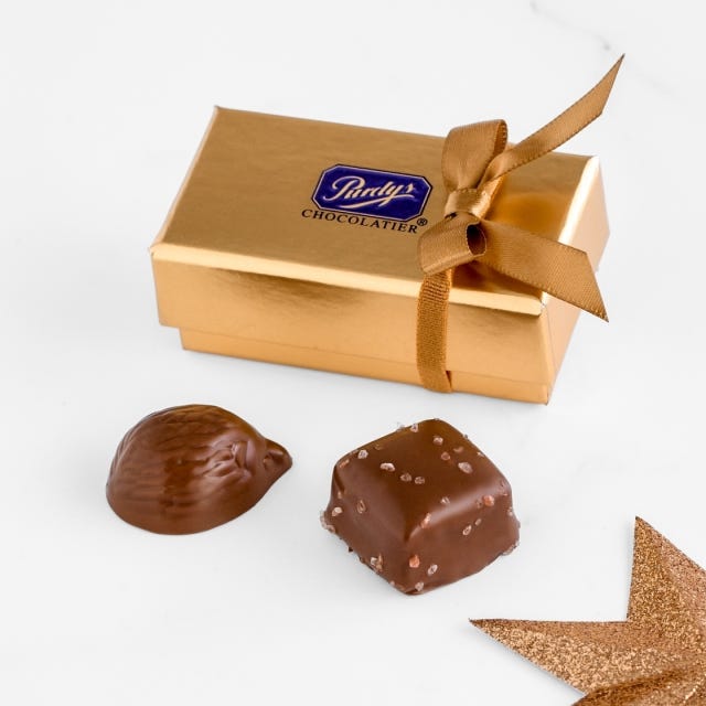 Assorted Chocolate Gold Favour, Gold Band, 2 pc