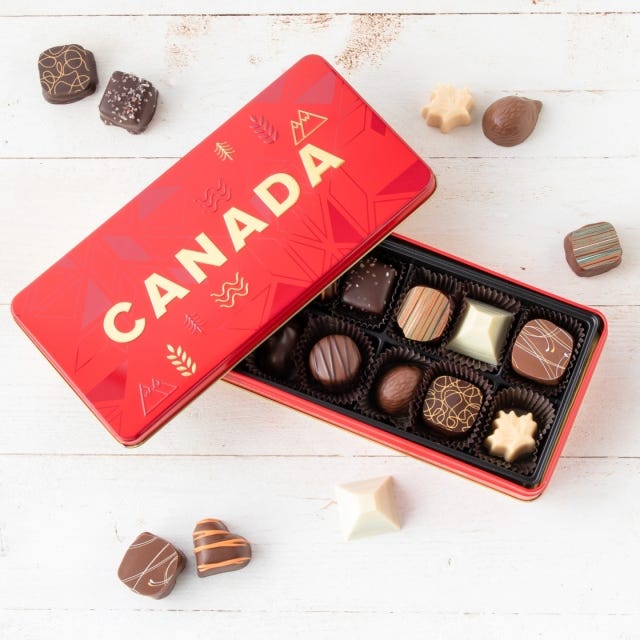 Canadian Wonders Chocolate Gift Tin, 12 pc
