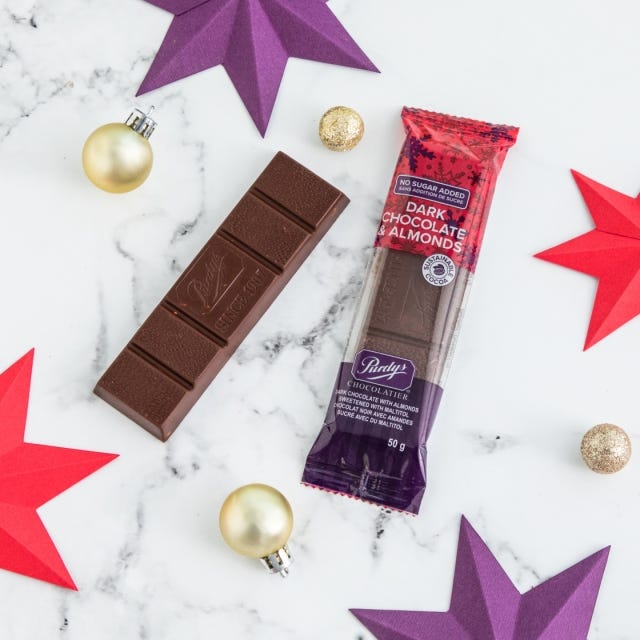 No Sugar Added Dark Chocolate Almond Bar, 50 g
