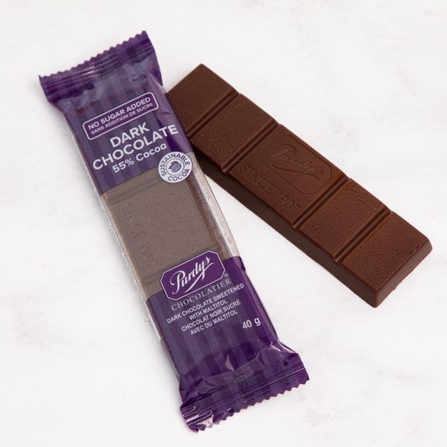 No Sugar Added Dark Chocolate Bar, 40 g