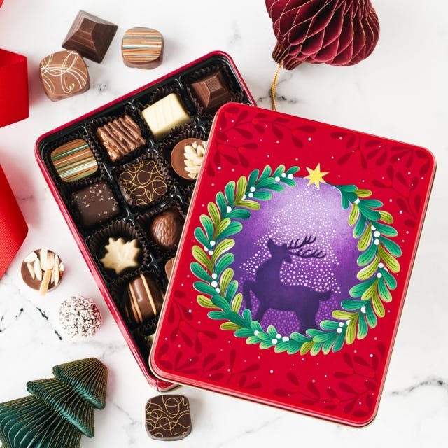 Joyful Rudolph Gift Tin, 20 pc