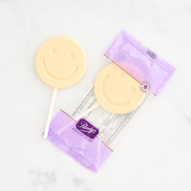 Smiley White Lolly