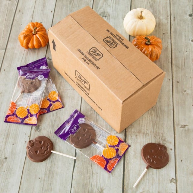 Milk Chocolate Pumpkin Lolly, box of 50