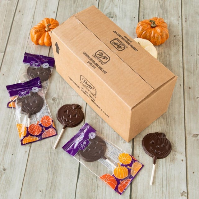 Dark Chocolate Pumpkin Lolly, Box of 50