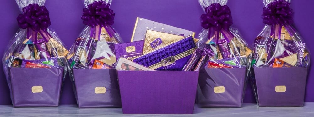 five Purdys Purple Chocolate Gift Baskets