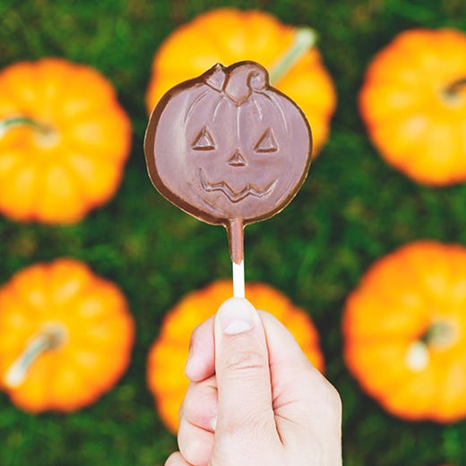 Milk Chocolate Pumpkin Lolly